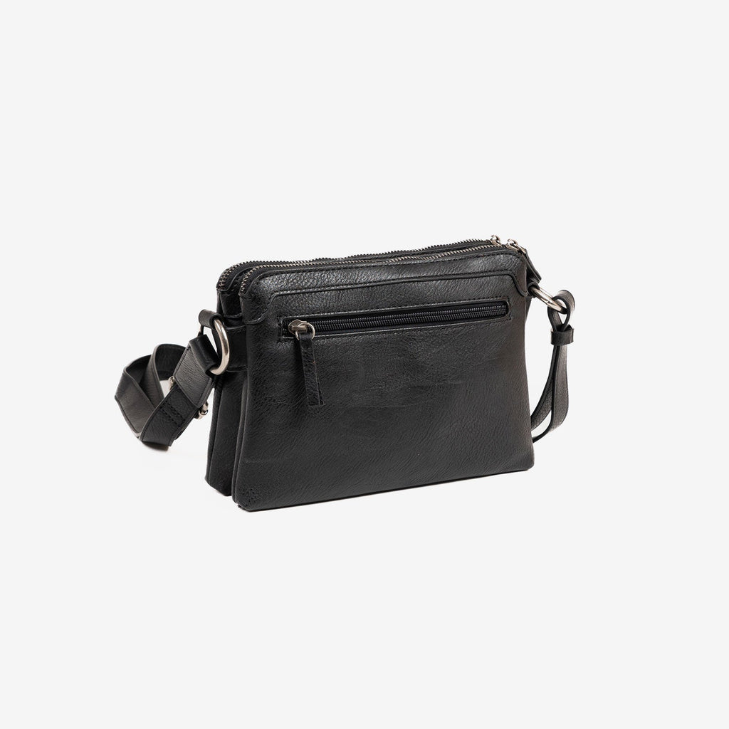 BOLSO DE MUJER, COLOR NEGRO - V, SERIE NEW CLASSIC. 24x16x07 CM - Matties Bags
