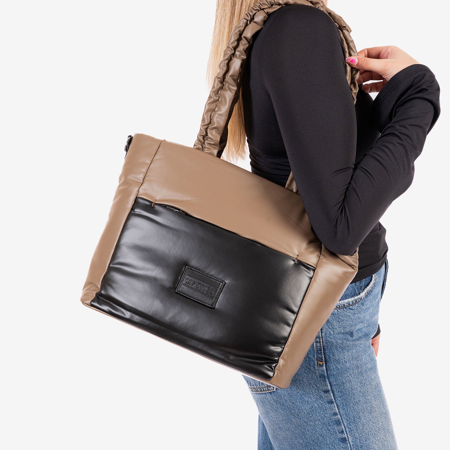 Bolso shopper cerrado con cremallera, Serie velside. 32.5x26x13 cm - Matties Bags