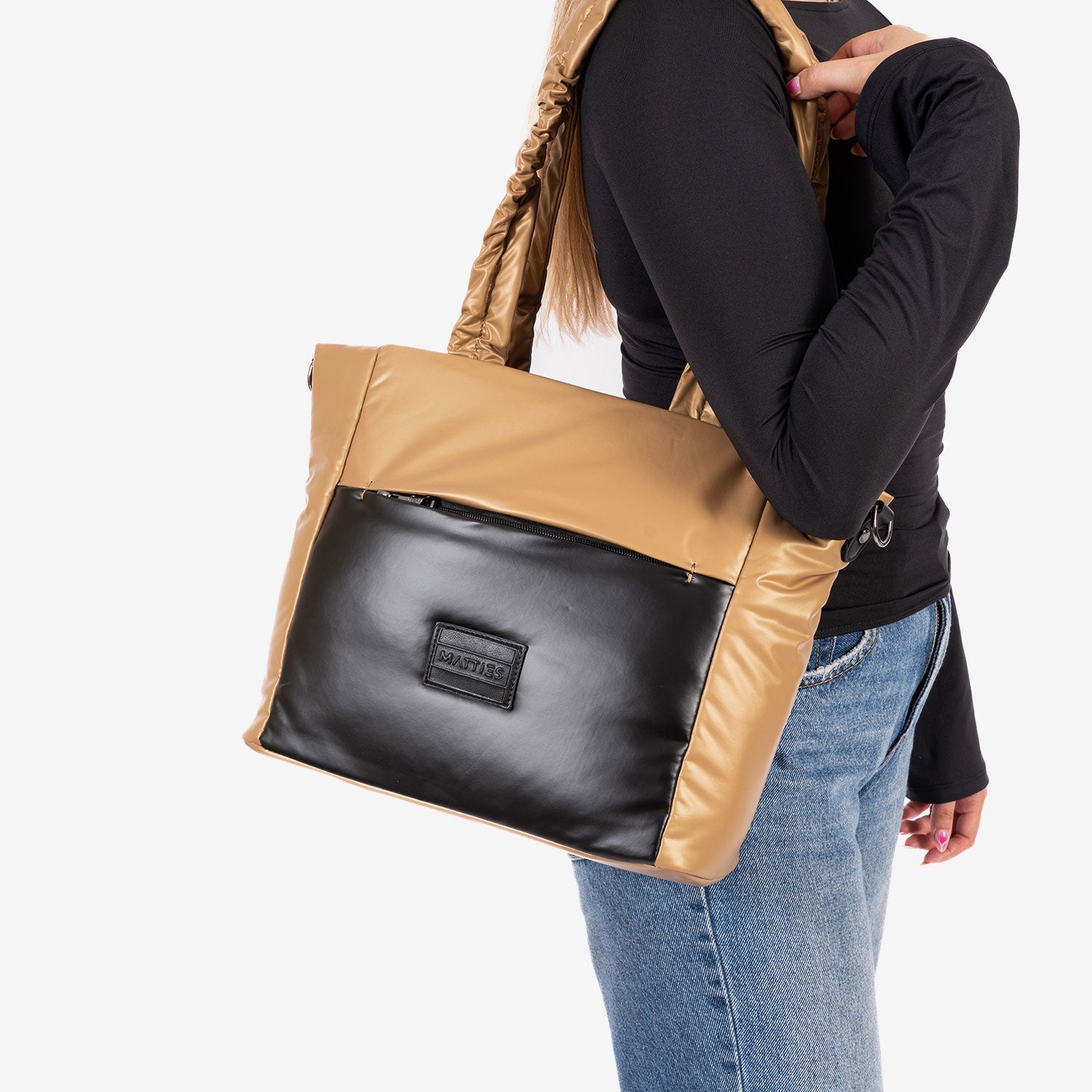 Bolso shopper cerrado con cremallera, Serie velside. 32.5x26x13 cm - Matties Bags