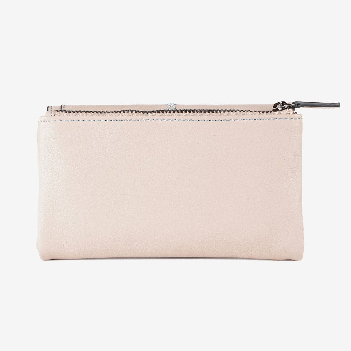 Cartera de piel para mujer, Serie stitch leather. 17x10 cm - Matties Bags