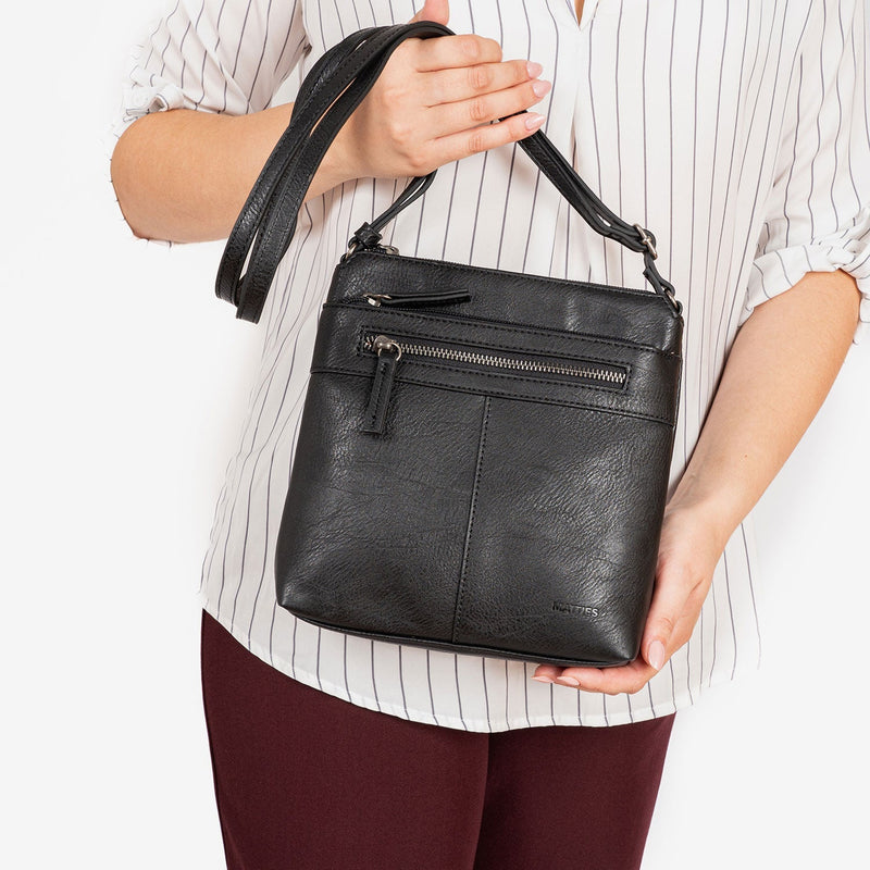 MINI BOLSO BANDOLERA PARA MUJER, SERIE MINIBAGS ESMERALDA. 21x21x6 cm - Matties Bags