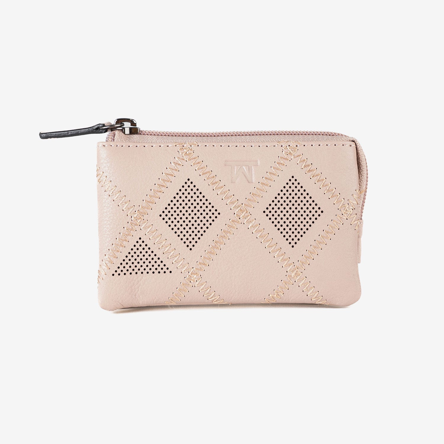 Monedero de piel para mujer, Serie laser leather. 12x07 cm - Matties Bags