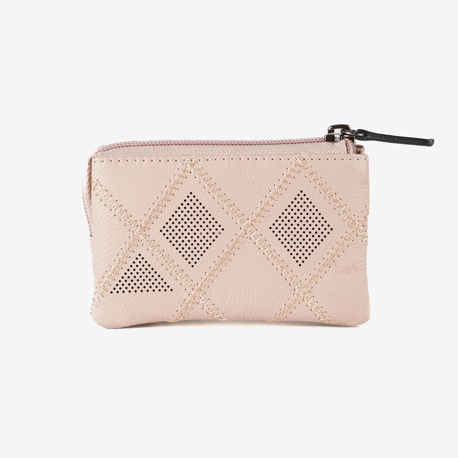 Monedero de piel para mujer, Serie laser leather. 12x07 cm - Matties Bags