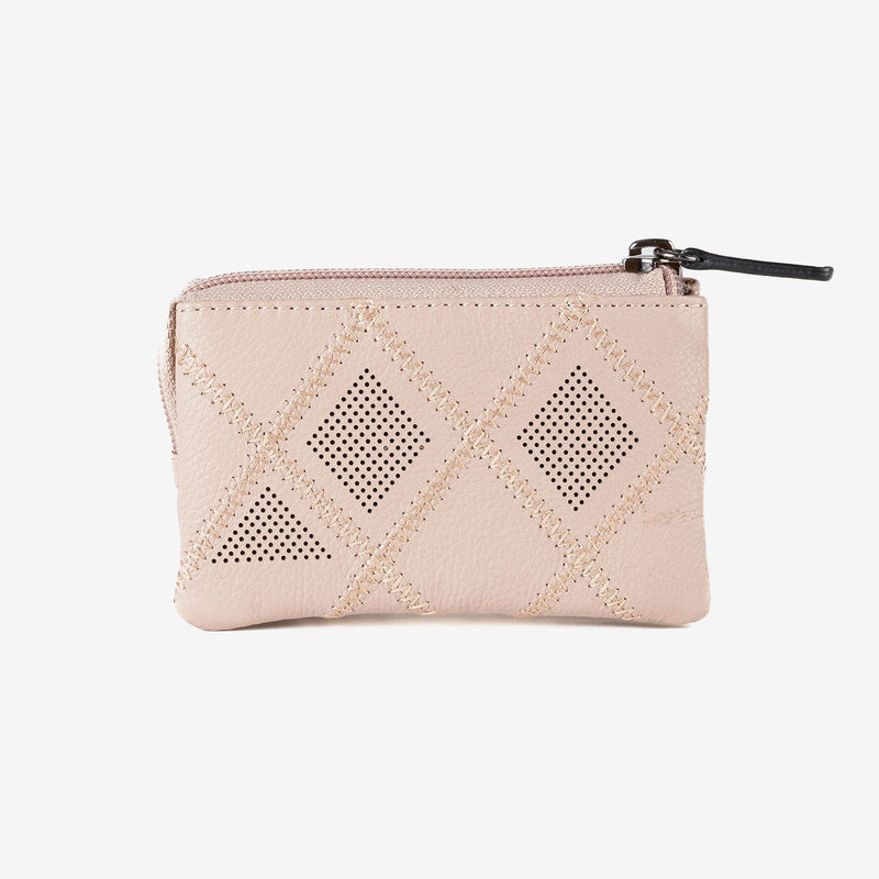 Monedero de piel para mujer, Serie laser leather. 12x07 cm - Matties Bags