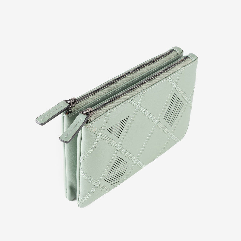 Monedero de piel para mujer, Serie laser leather. 16x10 cm - Matties Bags