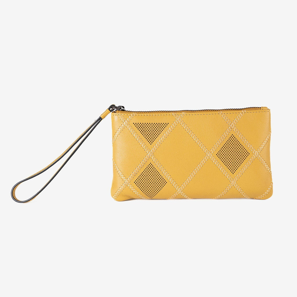 Monedero de piel para mujer, Serie laser leather. 19.5x10.5 cm - Matties Bags
