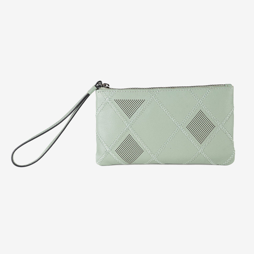 Monedero de piel para mujer, Serie laser leather. 19.5x10.5 cm - Matties Bags