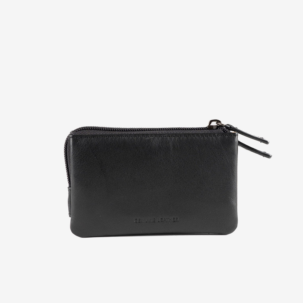 Monedero de piel para mujer, Serie line leather. 12x07 cm - Matties Bags