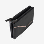 Monedero de piel para mujer, Serie line leather. 16x10 cm - Matties Bags
