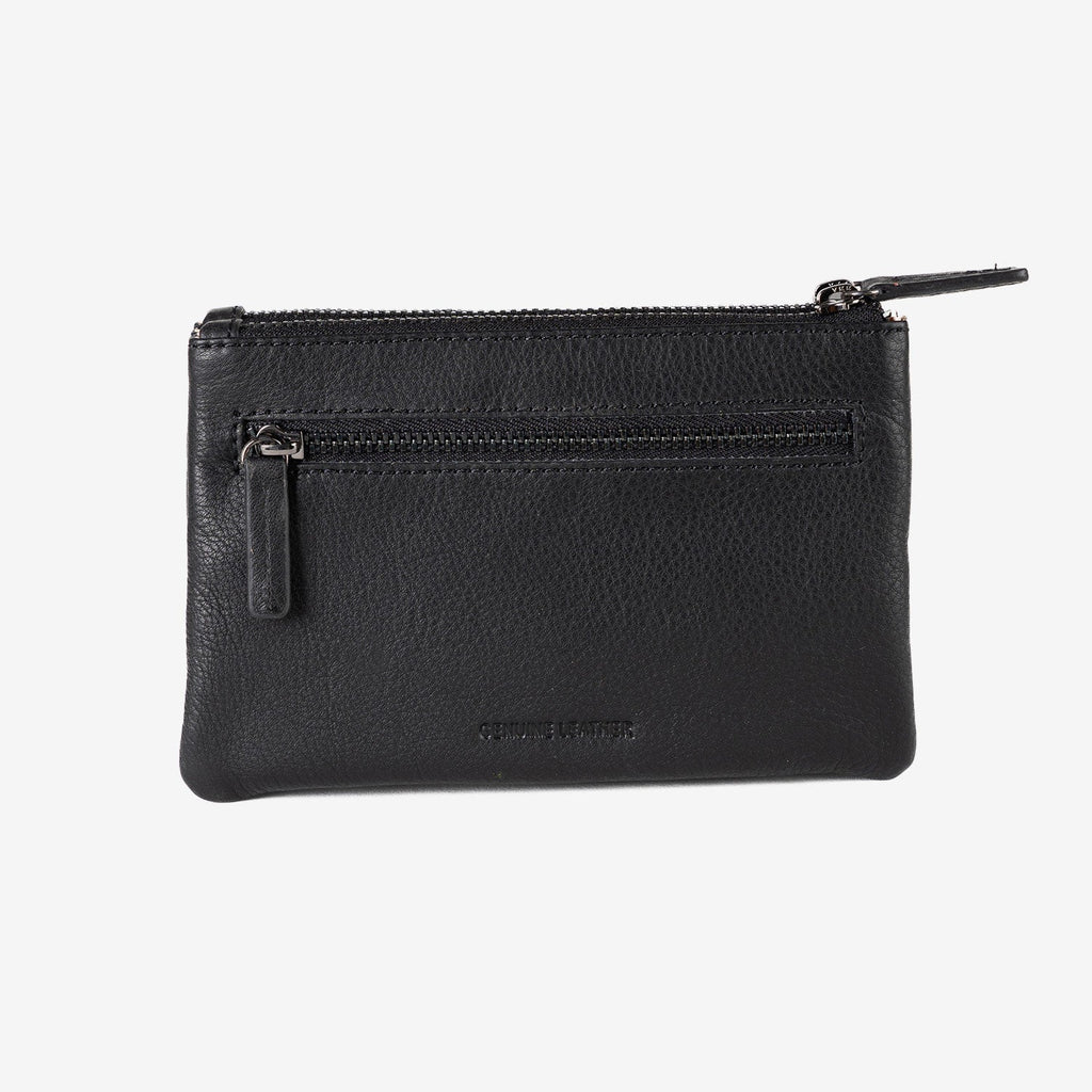 Monedero de piel para mujer, Serie line leather. 16x10 cm - Matties Bags