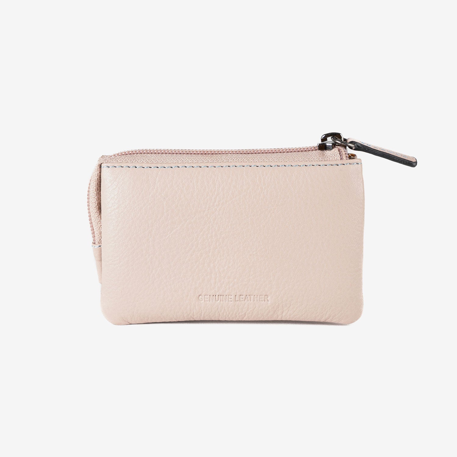 Monedero de piel para mujer, Serie stitch leather. 12x07 cm - Matties Bags