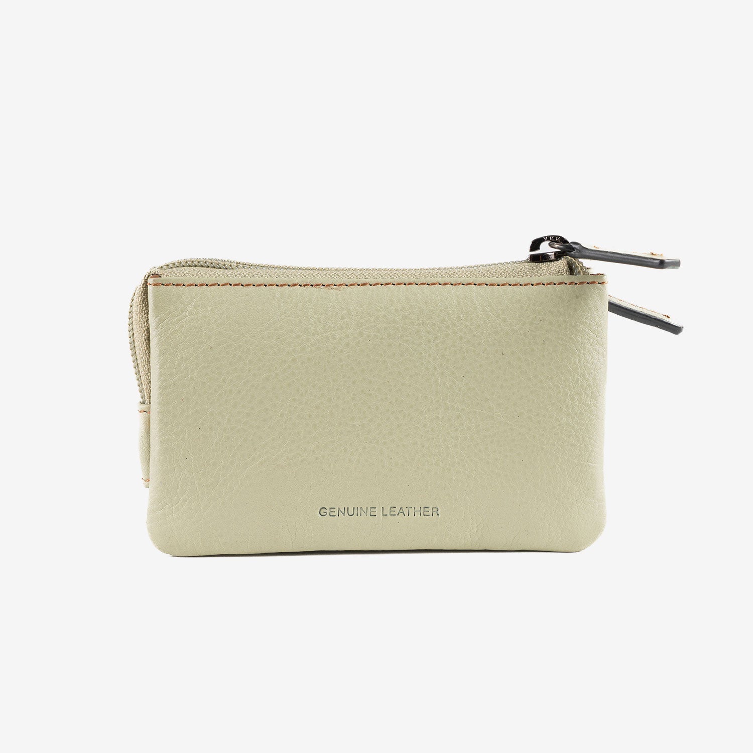 Monedero de piel para mujer, Serie stitch leather. 12x07 cm - Matties Bags