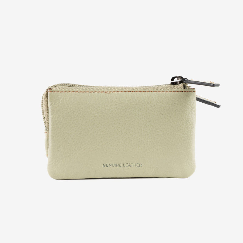Monedero de piel para mujer, Serie stitch leather. 12x07 cm - Matties Bags