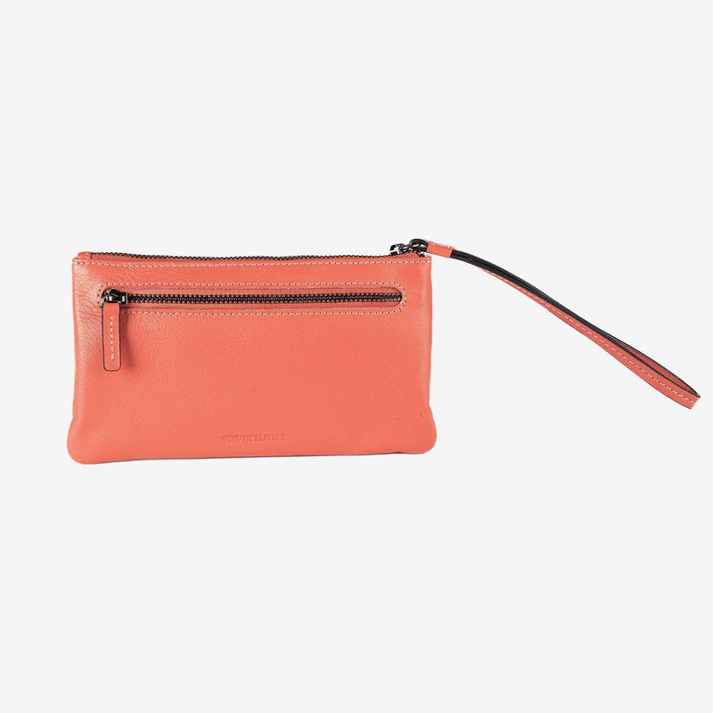 Monedero de piel para mujer, Serie stitch leather. 19.5x10.5 cm - Matties Bags