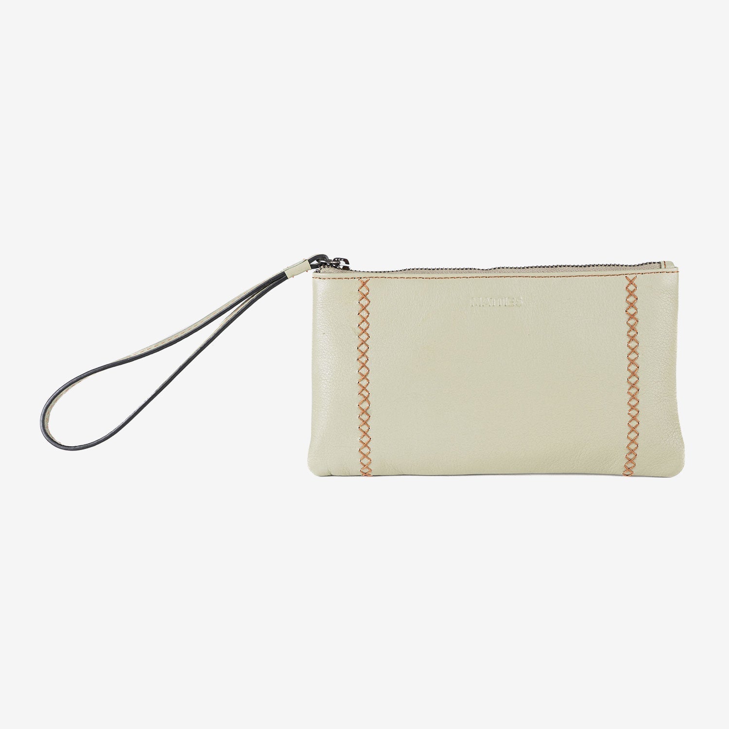 Monedero de piel para mujer, Serie stitch leather. 19.5x10.5 cm - Matties Bags