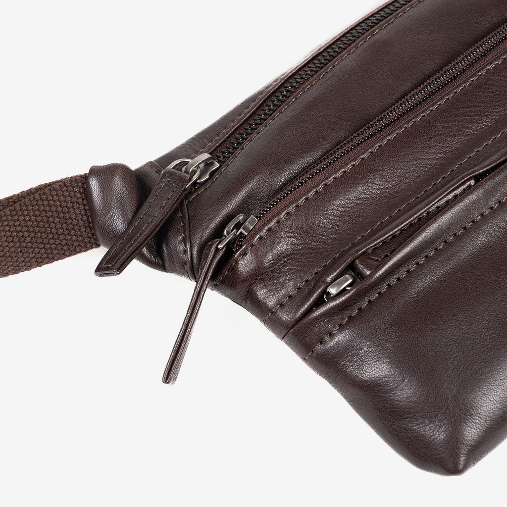 RIÑONERA PARA HOMBRE, COLECCIÓN COW SILKY/LEATHER. 28x15.5 cm - Matties Bags