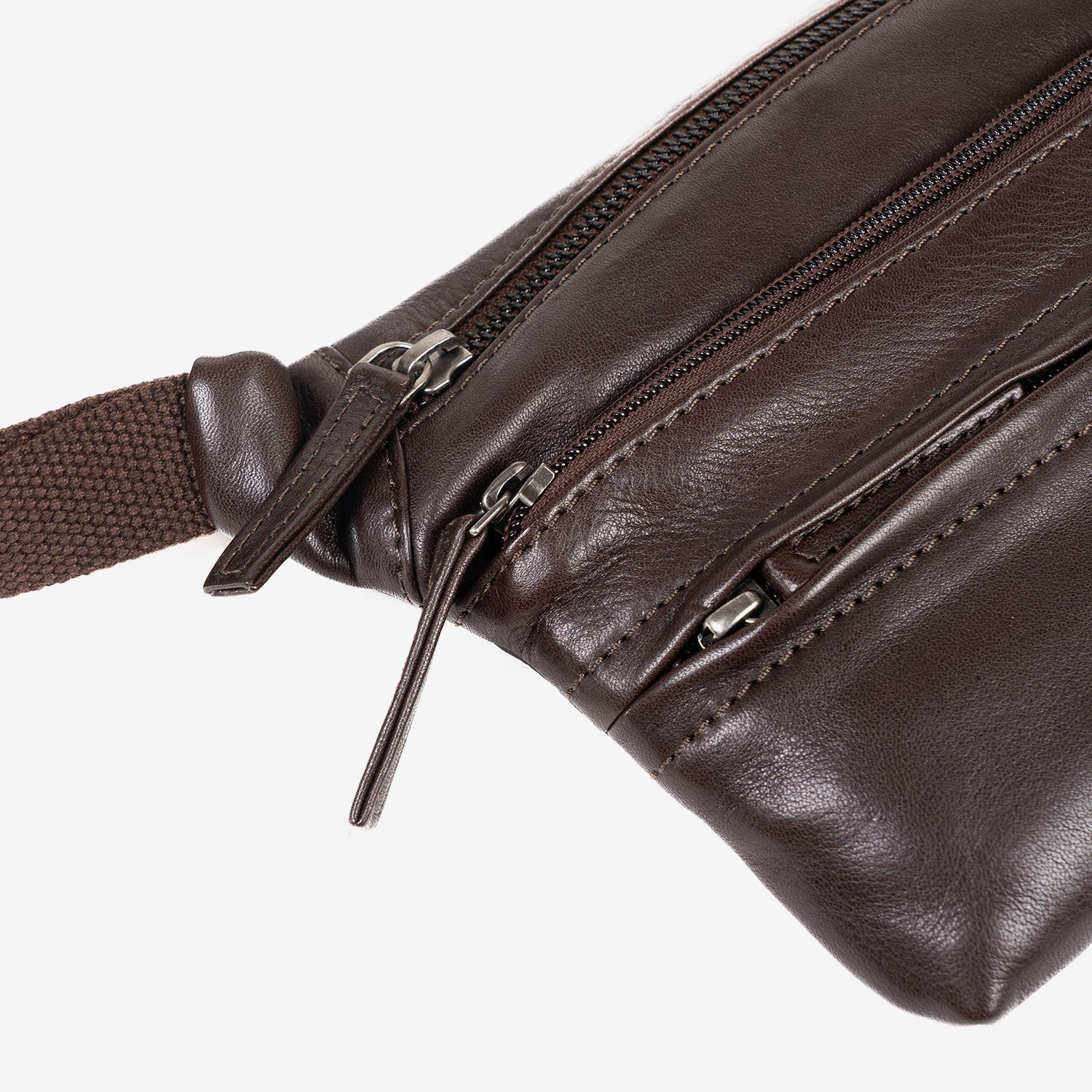 RIÑONERA PARA HOMBRE, COLECCIÓN COW SILKY/LEATHER. 28x15.5 cm - Matties Bags