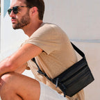 RIÑONERA PARA HOMBRE, COLECCIÓN COW SILKY/LEATHER. 28x15.5 cm - Matties Bags