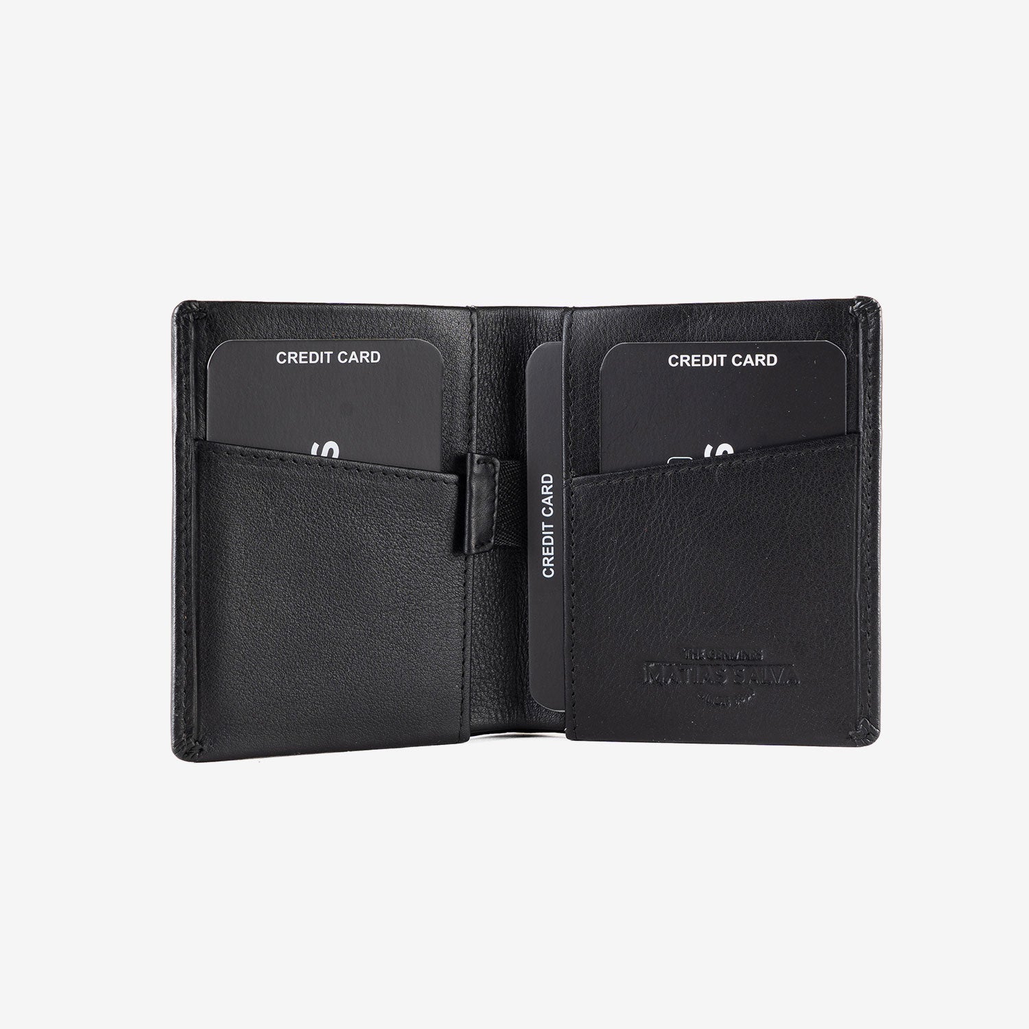 Tarjetero de piel para hombre, Serie spongy/leather. 8.5x10 cm - Matties Bags