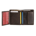 Billetero piel marrón, Colección Billeteros piel Wash. 9x11 cm - Matties Bags