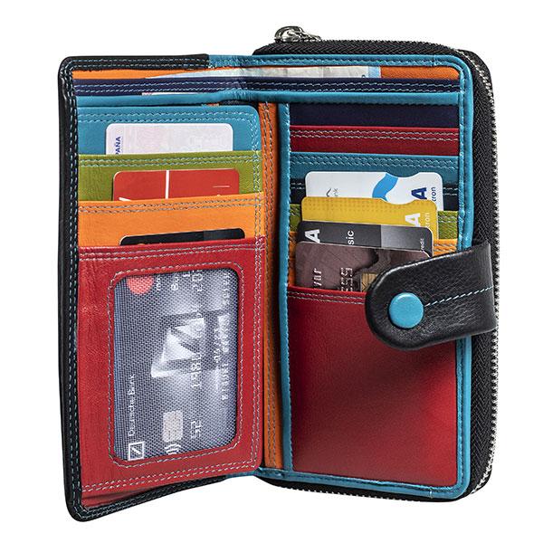 Billetero piel mujer, Colección Multicolour. 10x16,5 cm - Matties Bags