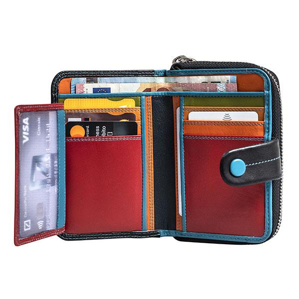 Billetero piel mujer, Colección Multicolour. 8,5x13 cm - Matties Bags
