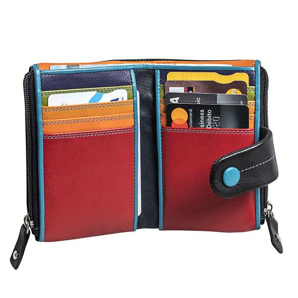 Billetero piel mujer, Colección Multicolour. 8x11,5 cm - Matties Bags