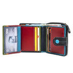 Billetero piel mujer, Colección Multicolour. 9x10,5 cm - Matties Bags