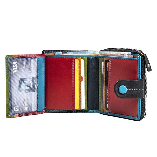 Billetero piel mujer, Colección Multicolour. 9x10,5 cm - Matties Bags