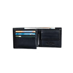 Billetero piel negro, Colección Exotic Leather. 11x9 cm - Matties Bags