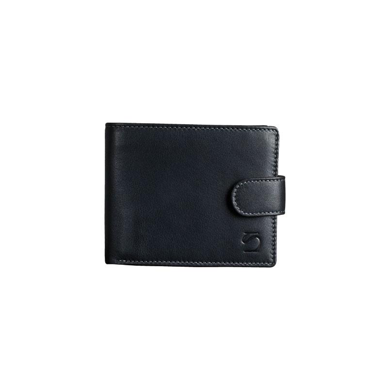 Billetero piel negro, Colección Exotic Leather. 11x9.5 cm - Matties Bags