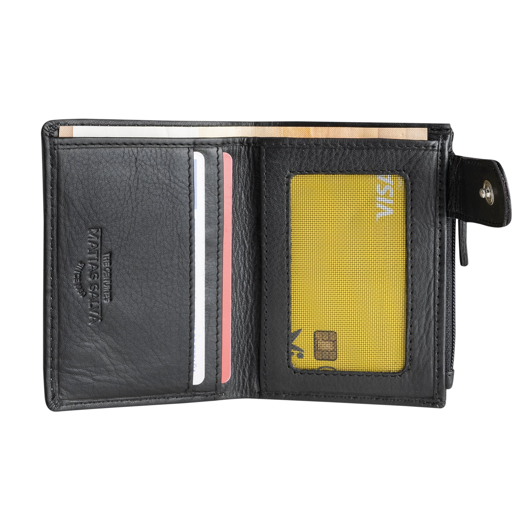 Billetero piel negro, Colección Exotic Leather - Matties Bags