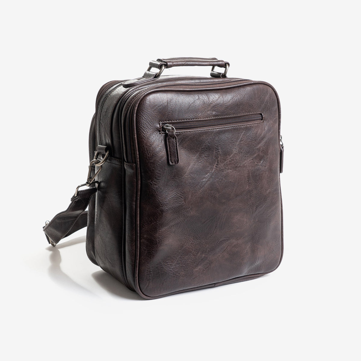 Bolso grande para hombre, color café, Colección nappa - Matties Bags