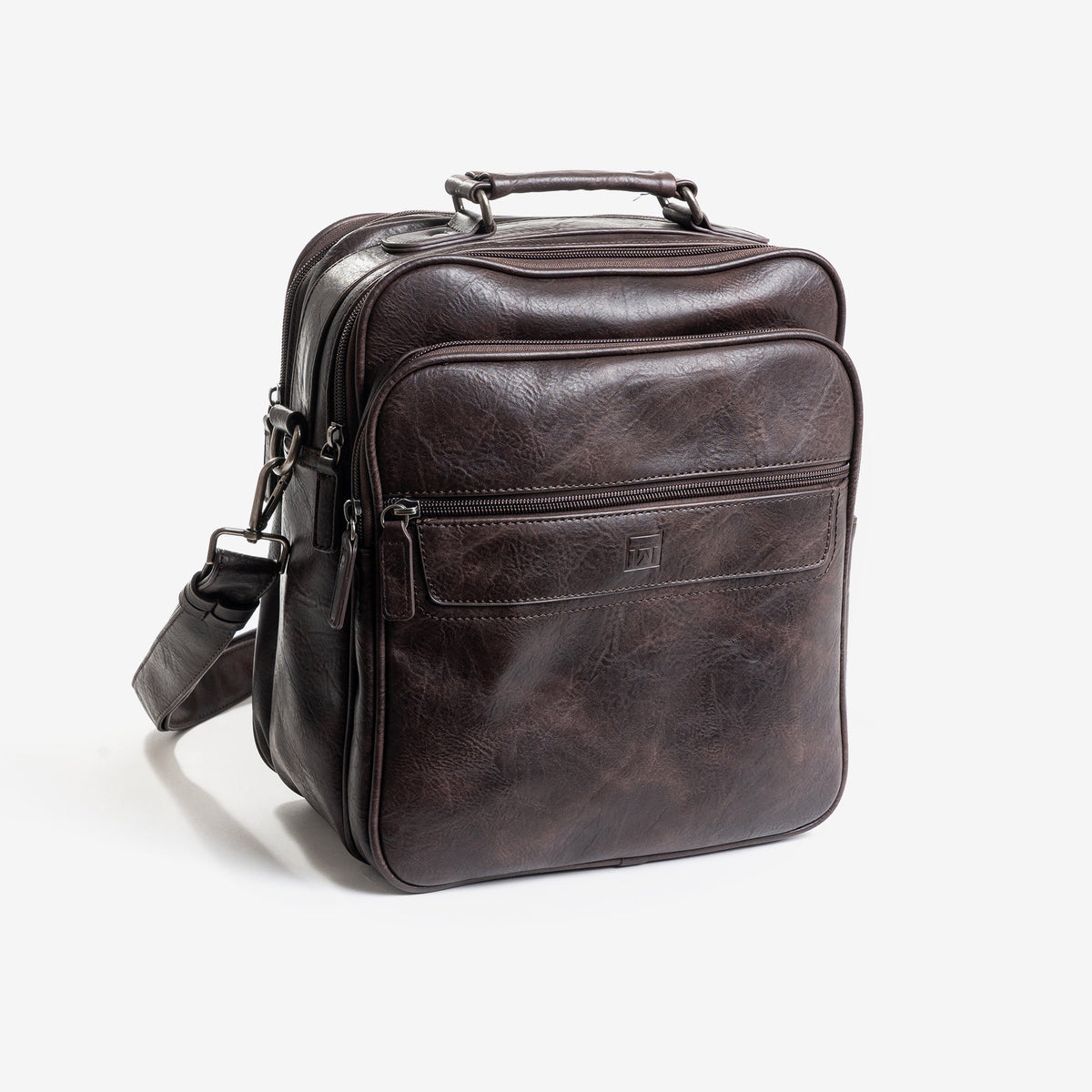Bolso grande para hombre, color café, Colección nappa - Matties Bags