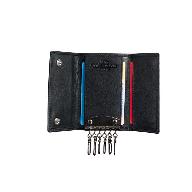 Llavero piel negro, Colección Exotic Leather - Matties Bags