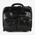 Maleta de piel negra, Colección Piel Casablanca. 41x33x17 cm - Matties Bags