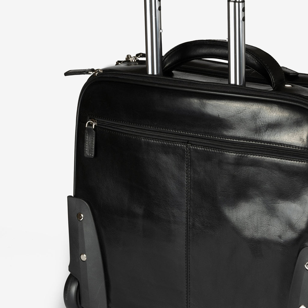 Maleta de piel negra, Colección Piel Casablanca. 41x33x17 cm - Matties Bags
