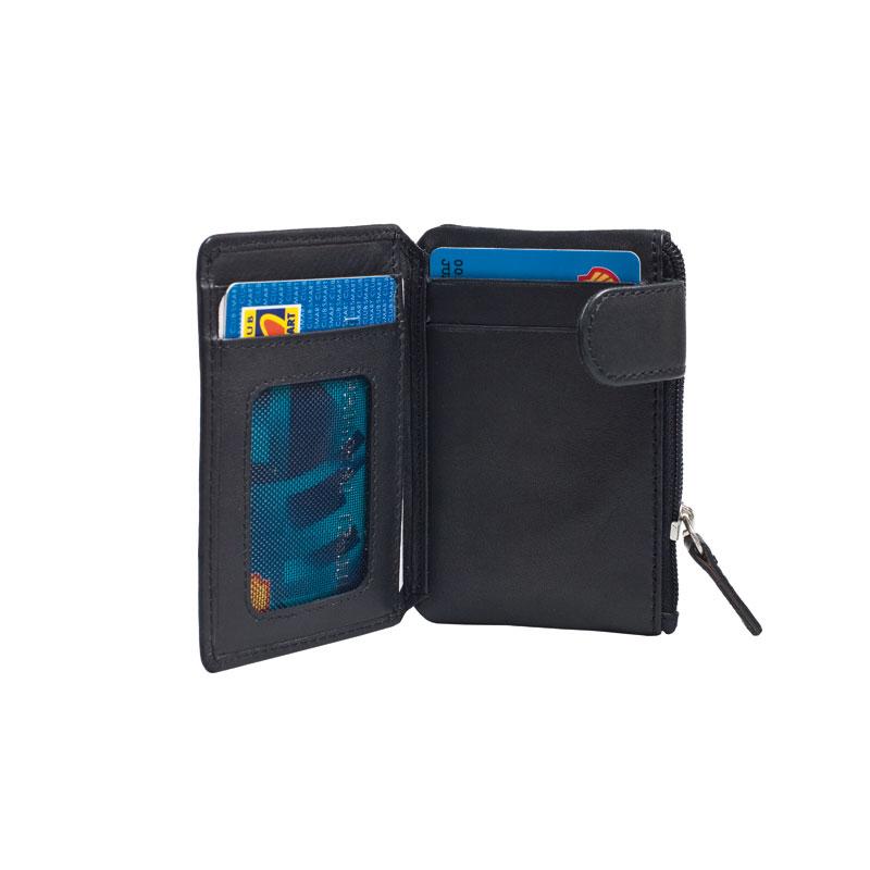 Monedero piel negro, Colección Exotic Leather - Matties Bags