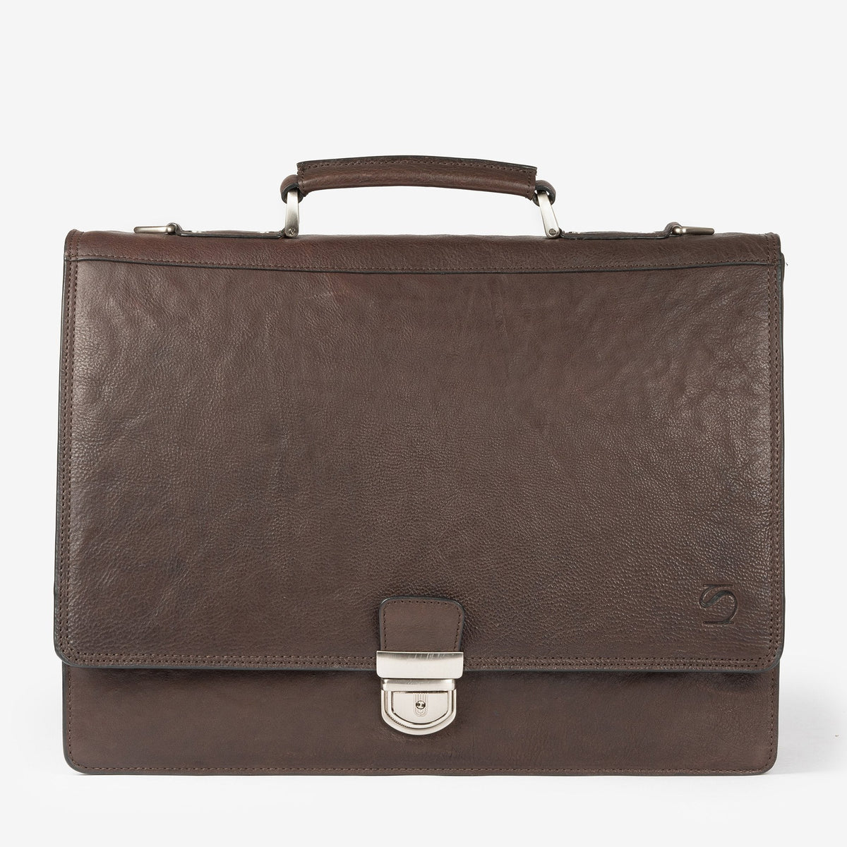 Portafolios de piel marrón, Colección Piel Wash. 40.5x32 cm - Matties Bags