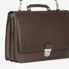Portafolios de piel marrón, Colección Piel Wash. 40.5x32 cm - Matties Bags