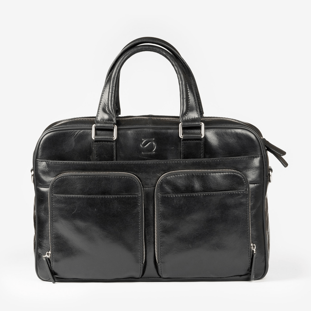 Portafolios de piel negro, Colección Piel Casablanca. 40x27 cm - Matties Bags