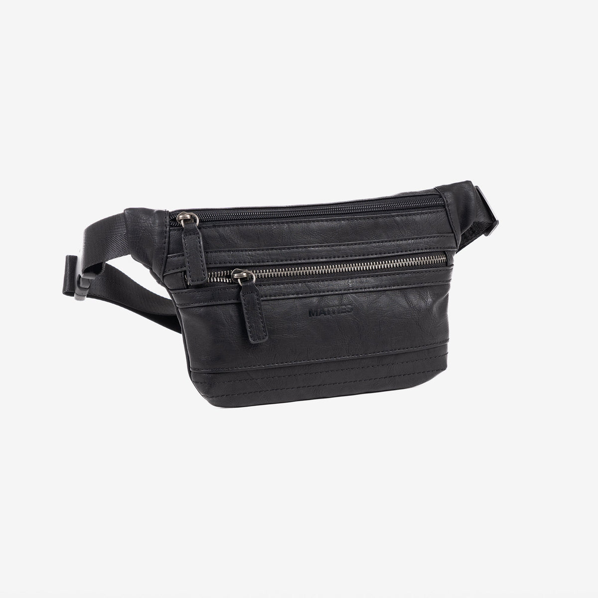 Riñonera para hombre, color negro, Colección juvenil. 28x15.5 cm - Matties Bags